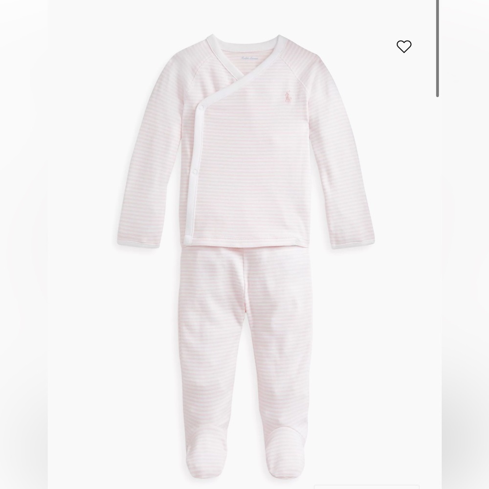 NWT Ralph Lauren Baby Striped Cotton Top & Pant Set Baby gift shower gift